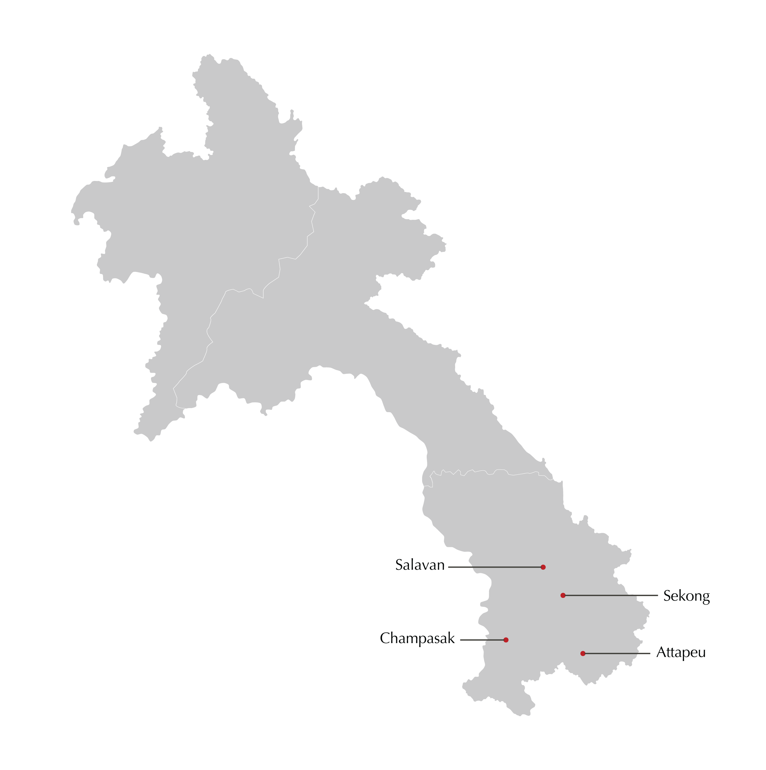 Laos Cruise map