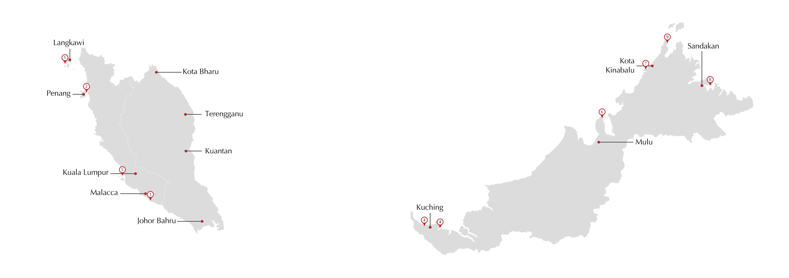 Malaysia Cruise map