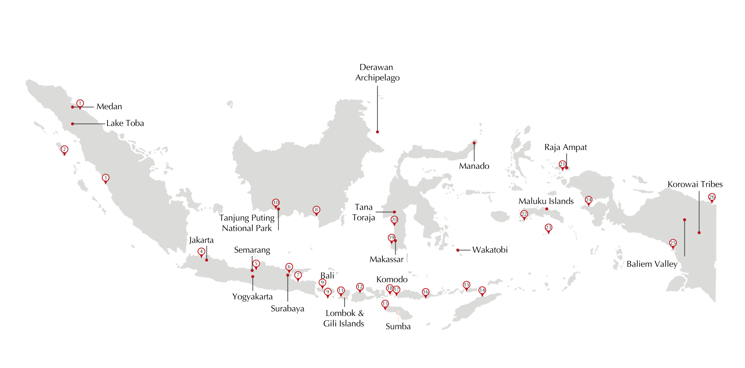 indonesia Cruise map